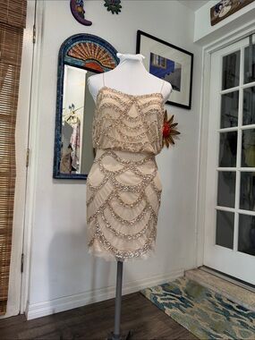 aidan mattox beaded trapeze dress | Dresses | Aidan Mattox Dark Mauve ASOS Design - Slim Pant Size:42 From A Non